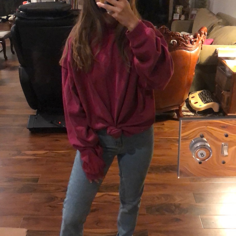 Pinkish purple vintage mock neck sweater